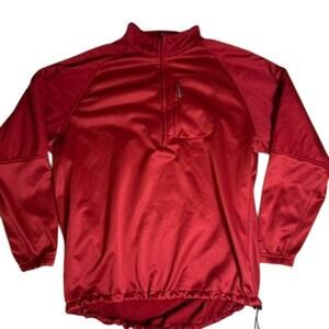 Vintage Nike Golf Pullover Mens Large Red 1/2 Zip Fleece Adjustable Country Club